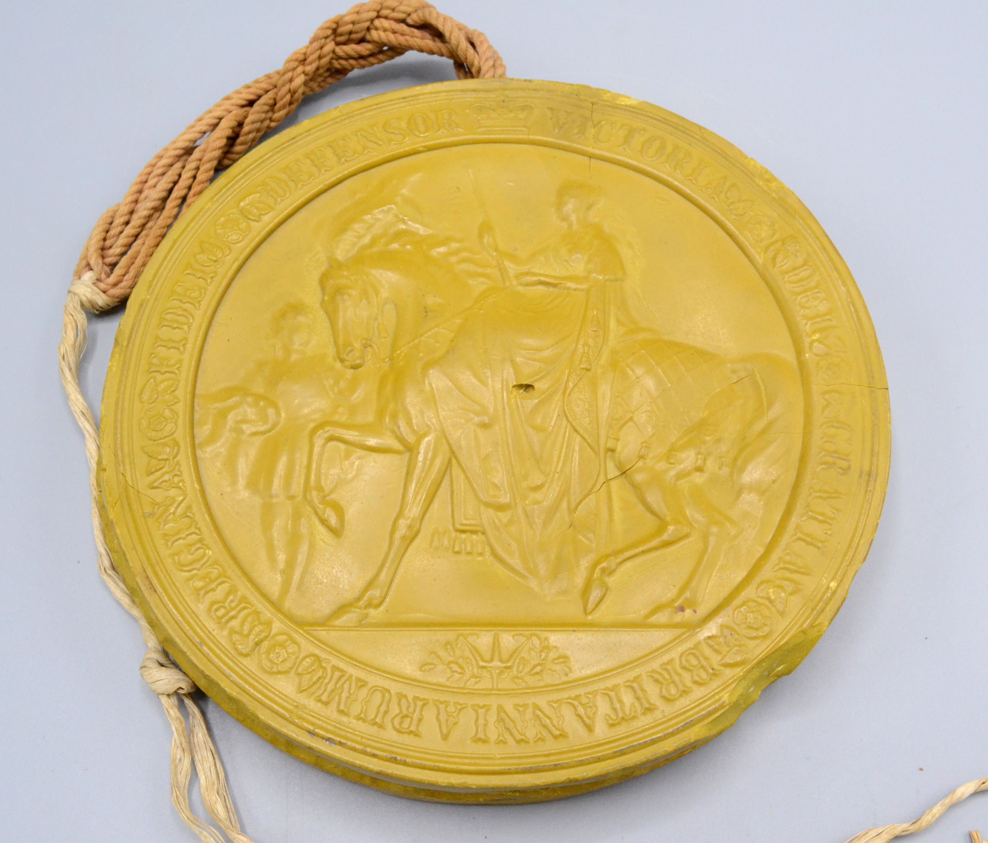 A Victorian wax royal document solicitor's seal, - Image 2 of 2