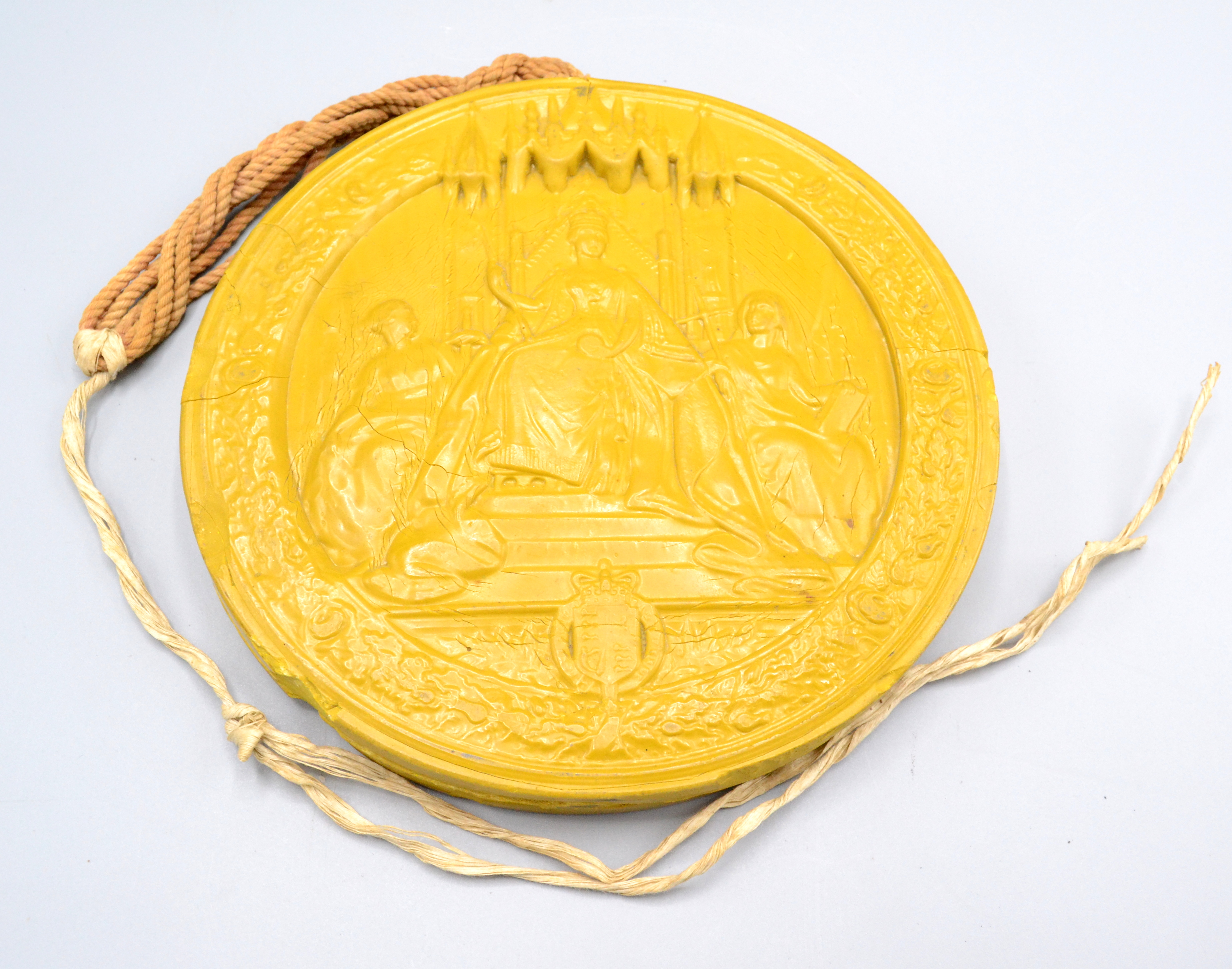A Victorian wax royal document solicitor's seal,