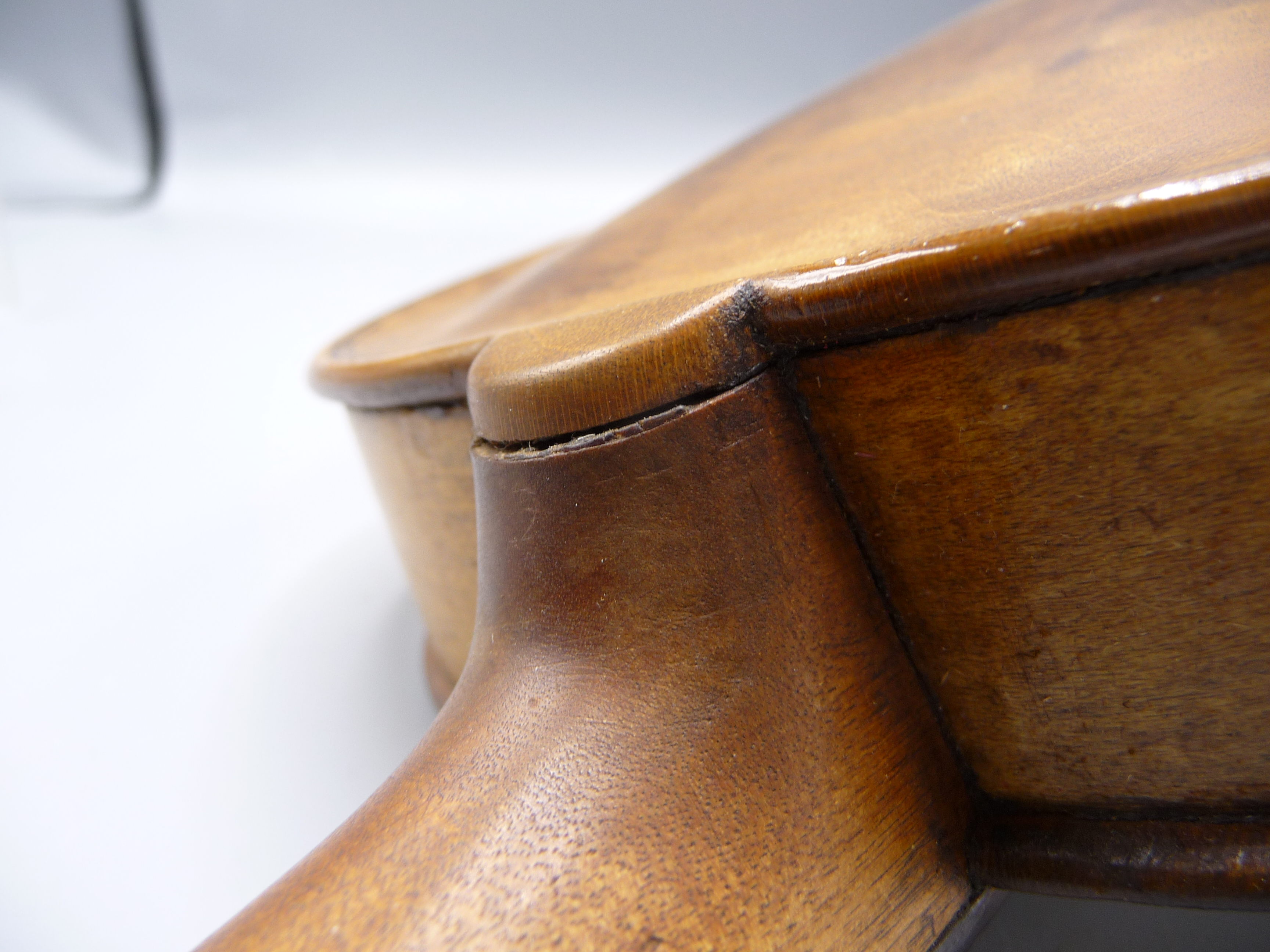 A cased violin and two bows, length of back 37cm. - Image 7 of 9