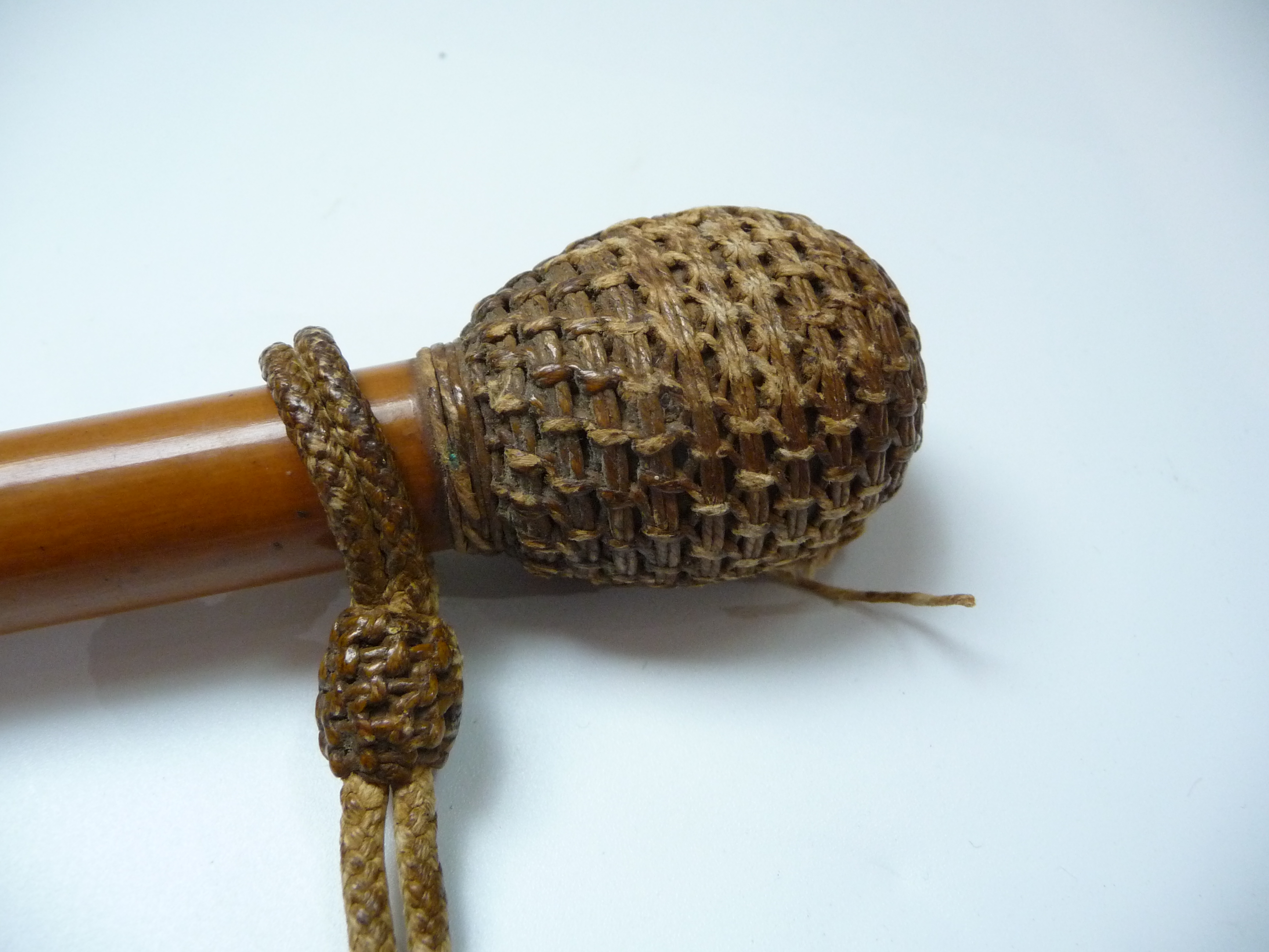 A Georgian malacca naval press gang cosh, with concealed spike, length ...