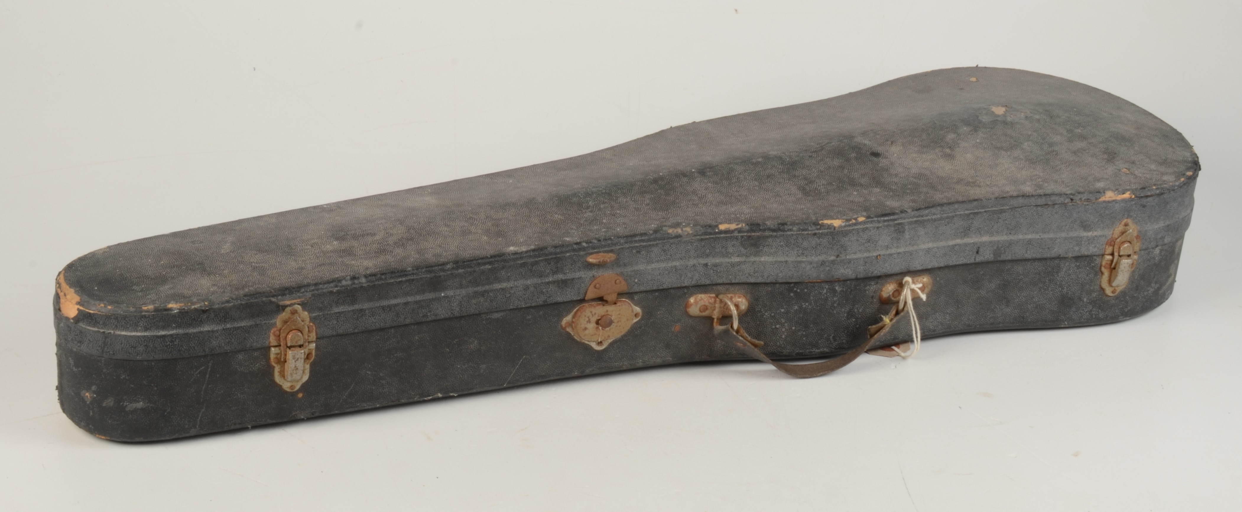 A cased violin and two bows, length of back 37cm. - Image 2 of 9