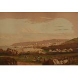 GEOFFERY GARNIER Penzance in 1830 Etching Aquatint Signed and inscribed 31 x 43 cm