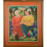 CECIL RILEY Noah and Mrs Noah Pastel Signed 43 x 34.