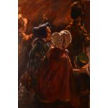 STANHOPE ALEXANDER FORBES The Destruction by Fire of The Royal Exchange Oil on canvas Signed and