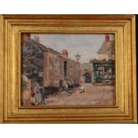 HANNA RION VER BECK St Ives Street Scene Oil on board Signed 25 x 33cm