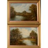 ROBERT DUMONT-SMITH A pair of landscapes Oil on canvas Each signed Each 40 x 60cm