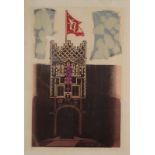 WALTER HOYLE Jesus College Linocut Signed and titled Signed 67/75 77 x 55 cm