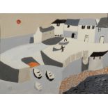 HEATHER BRAY Harbour scenes Three gouache