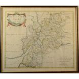 ROBERT MORDEN A Map of Gloucestershire 38 x 45 cm