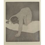 KARL WESCHKE Psyche and Eros Etching Signed and titled Numbered 20/50 27 x 22 cm