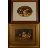 CHRISTOPHER HUGHES Still Life Watercolour Together with another still life by H Dale