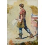 STANHOPE ALEXANDER FORBES Paperboy Oil on canvas,