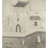 BETTY HOLMAN The Parish Church Etching Signed,