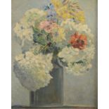 ELIZABETH LAMORNA KERR A Flower Piece Oil on board Signed Inscribed to the back 51 x