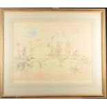 ROWLAND EMETT The Evening Shrimp-Train Passing the Old Cloud-Cuckoo Lithograph Signed 51 x 66cm