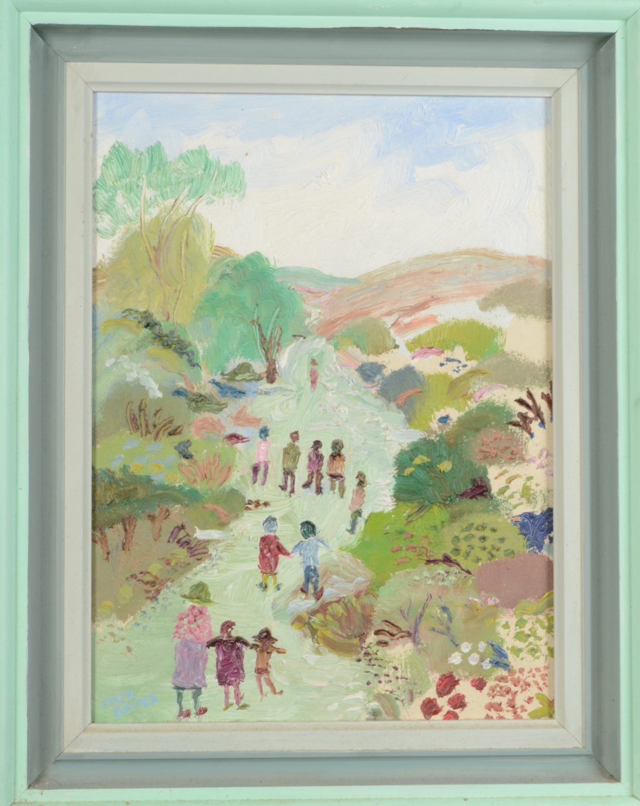 FRED YATES The Walk Oil on board Signed 40 x 30cm Provenance - The Heather Bray Collection - Image 2 of 2