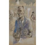 CLIFFORD FISHWICK Man In Pub Mixed media Signed and dated '48 51 x 31 cm