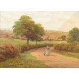 GEORGE OYSTON Near Star Cross, Devon Watercolour Signed and inscribed to the back 24.5 x 34.