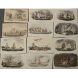 Naval battles and portraits of Admirals Engravings from the Naval Chronicle