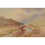 WILLIAM COOK of Plymouth Moorland Bridge Watercolour Monogrammed and dated '79 26 x 40cm