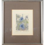 SUE LEWINGTON Anemones Etching aquatint Signed , inscribed and dated '87 Plate size 10 x 7.