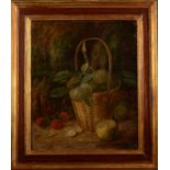 VINCENT CLARE A Basket of Fruit Oil on canvas Signed 29.5 x 24.