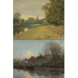 FRANK REYNOLDS On the Thames A pair of oils on canvas Each signed Each 46 x 61cm