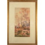 ARTHUR WHITE Woodland Watercolour Signed 40 x 25cm Together with a watercolour of a tree by