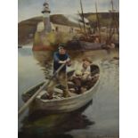 KENNETH B SMITH A copy of 'The Lighthouse' by Stanhope Forbes Watercolour Signed and dated 09 41