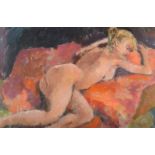 ERIC WARD Nude Oil on board Signed 32.