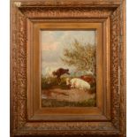 Style of T S COOPER Cattle in a Meadow Oil on canvas, a pair 19.