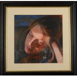 MICHAEL CHAMBERS Two female portraits Oil on paper One signed