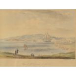 THOMAS LYDE HORNBROOK View of Mt Edgecombe From The Hoe, Plymouth Devon,