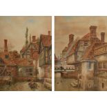 JAMES LAWSON STEWART Waterside buildings A pair of watercolours Each signed 49.