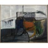 ALAN RALPH Skyline Construction II Oil on canvas Artist's studio stamp to the back Inscribed and