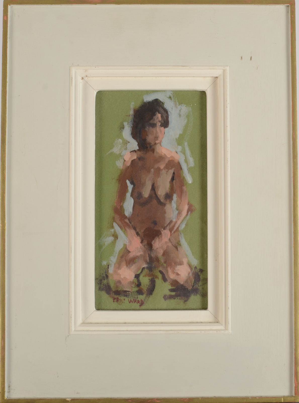 ERIC WARD Nude Study Oil on board Signed 22 x 11 cm - Image 2 of 2
