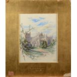 ARTHUR WILDE PARSONS Exeter Cathedral Watercolour Signed 28.