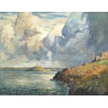 ARTHUR BEAUMONT St Michael's Mount Oil on canvas Signed 90 x 116cm (See illustration)