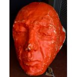 EDDY DE BUF Orange head Fiberglass and steel plaque Height 70cm (See illustration) This object is