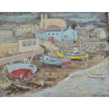 MARIA ROYDS Porthleven Oil on board Signed,