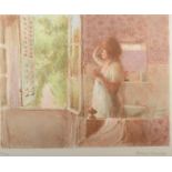 BERNARD DUNSTAN A Girl In An Interior Print Signed and numbered 72/200 27 x 34.