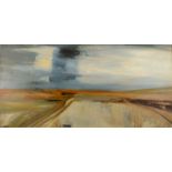 MARGO MAECKELBERGHE High Wind Oil on board Signed 59 x 119cm (See illustration) Purchased from