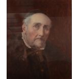 HENRY TERRY Portrait of an elderly gentleman Watercolour Signed 45 x 37cm