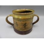 A Michael Cardew Winchcombe Pottery twin handled mug, 1930s to 1960s,
