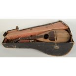 A Italian mandolin, with paper label inscribed 'Domenico Zanoni, Fabbricante, Instrumenti Armonici,