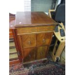 An inlaid mahogany gramophone cabinet,