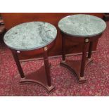 A pair of Biedermeier style occasional tables, late 20th century,