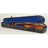 A Jerome Thibouville Lamy violin, with paper label inscribed 'J.T.