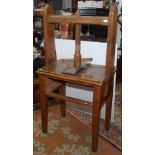 A 19th century press on square tapering supports, lacks drawer, height 182cm, width 80cm,