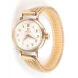An Omega lady's 9ct gold wrist watch with 244 calibre seventeen jewel movement number 15738003.